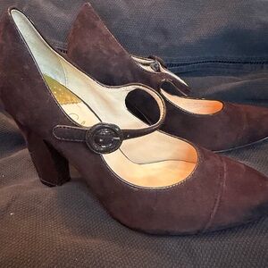 Cole Haan Women's Brown Suede Mary Jane Shoes